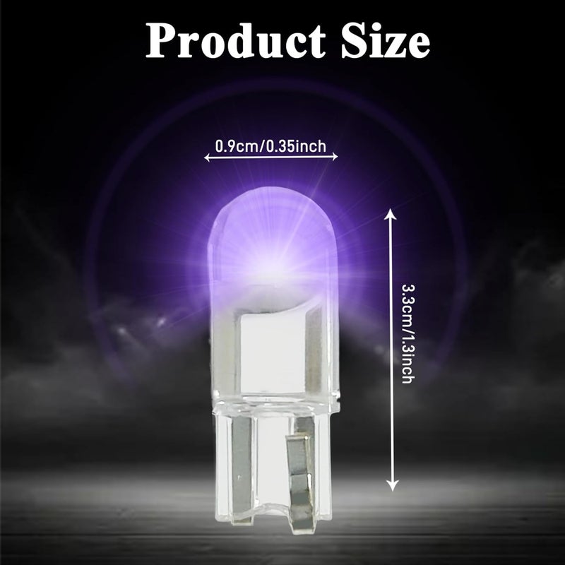 RGOAANC 30 PCS 194 LED Car Bulb, 194 LED Light Bulb White 6000K, 168 2825 W5W T10 Wedge COB LED Replacement Bulbs Error Free for Car Dome Map Door Courtesy License Plate (Blue) - Image 2